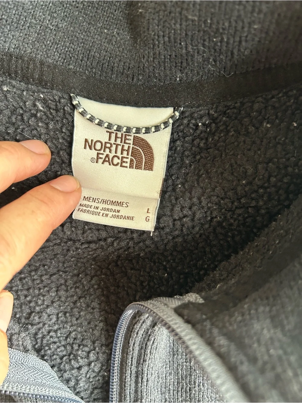 The North Face Men’s Charcoal Black Fleece Vest size L